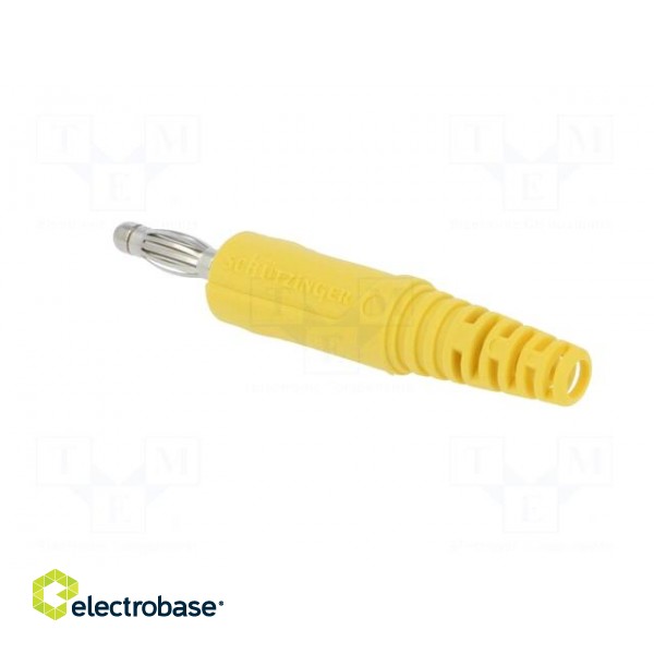 Plug | 4mm banana | 32A | 33VAC | 70VDC | yellow | non-insulated | 2.5mm2 image 4