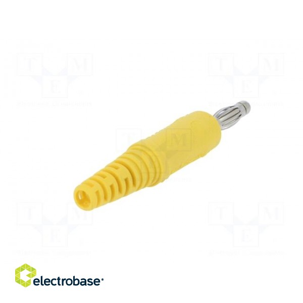 Plug | 4mm banana | 32A | 33VAC | 70VDC | yellow | non-insulated | 2.5mm2 image 6