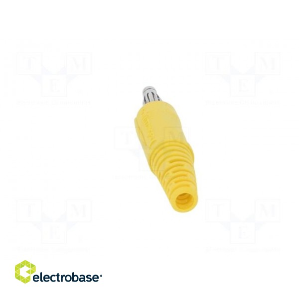 Plug | 4mm banana | 32A | 33VAC | 70VDC | yellow | non-insulated | 2.5mm2 image 5