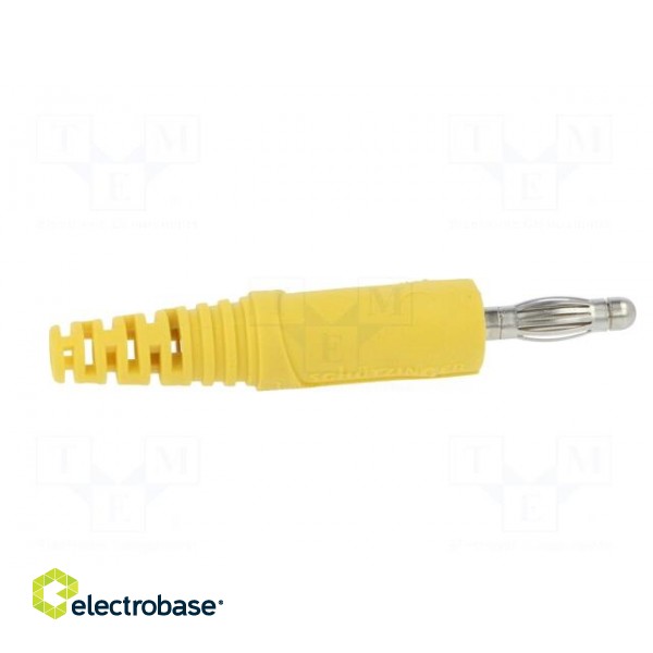 Plug | 4mm banana | 32A | 33VAC | 70VDC | yellow | non-insulated | 2.5mm2 image 7