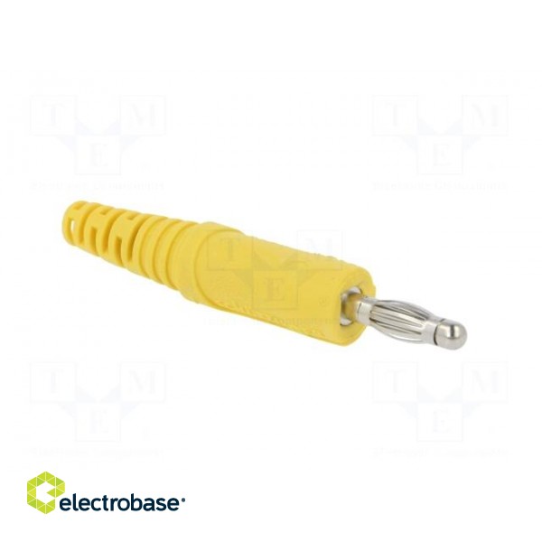 Plug | 4mm banana | 32A | 33VAC | 70VDC | yellow | non-insulated | 2.5mm2 image 8