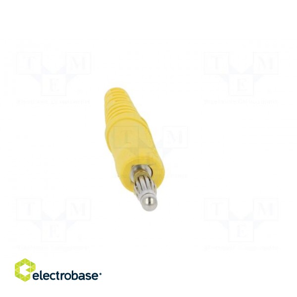 Plug | 4mm banana | 32A | 33VAC | 70VDC | yellow | non-insulated | 2.5mm2 image 9