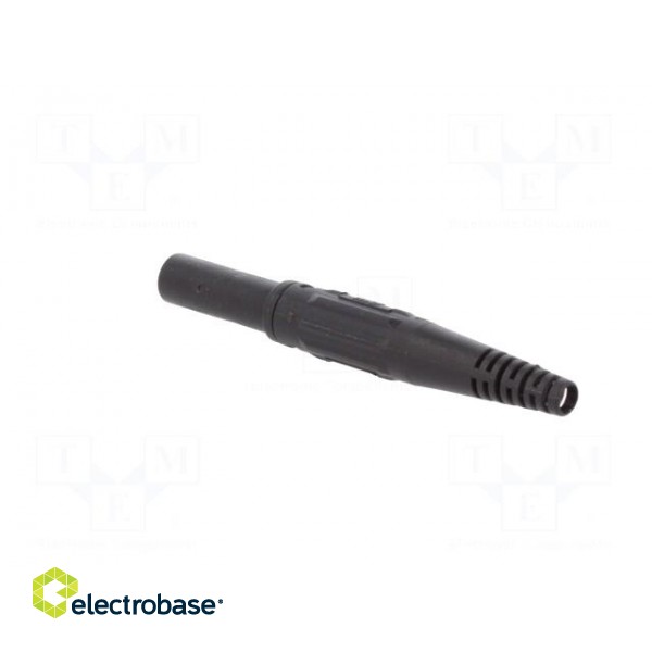 Plug | 4mm banana | 32A | 600V | black | insulated | Mounting: on cable image 4