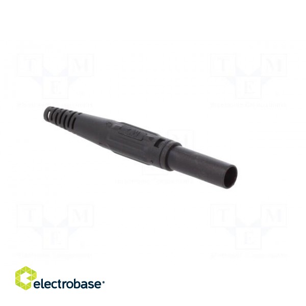 Plug | 4mm banana | 32A | 600V | black | insulated | Mounting: on cable image 8