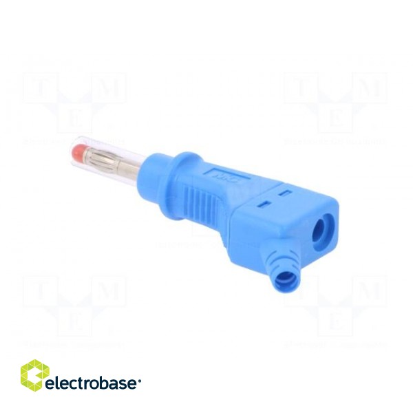 Plug | 4mm banana | 32A | blue | 2.5mm2 | Mounting: on cable image 4