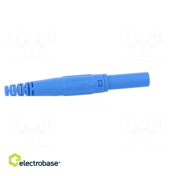 Plug | 4mm banana | 32A | 600V | blue | insulated | Mounting: on cable image 7