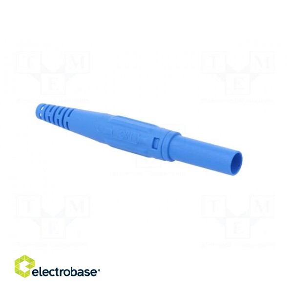 Plug | 4mm banana | 32A | 600V | blue | insulated | Mounting: on cable image 8