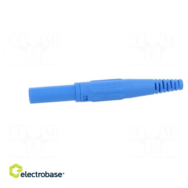 Plug | 4mm banana | 32A | 600V | blue | insulated | Mounting: on cable image 3