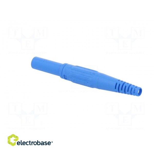 Plug | 4mm banana | 32A | 600V | blue | insulated | Mounting: on cable image 4