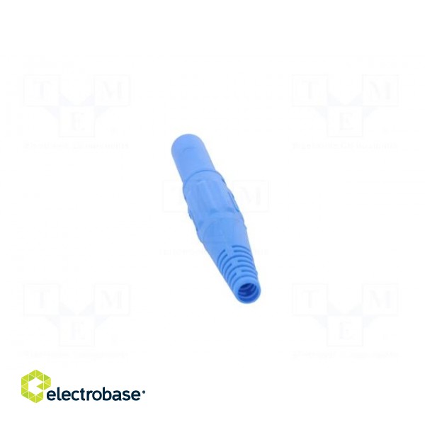 Plug | 4mm banana | 32A | 600V | blue | insulated | Mounting: on cable image 5