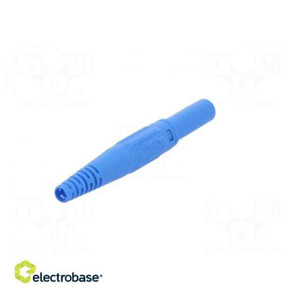 Plug | 4mm banana | 32A | 600V | blue | insulated | Mounting: on cable image 6