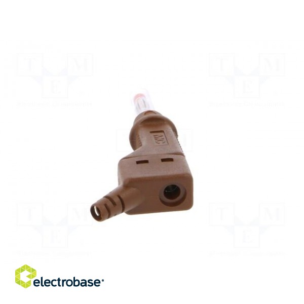 Plug | 4mm banana | 32A | 600V | brown | 2.5mm2 | on cable image 5