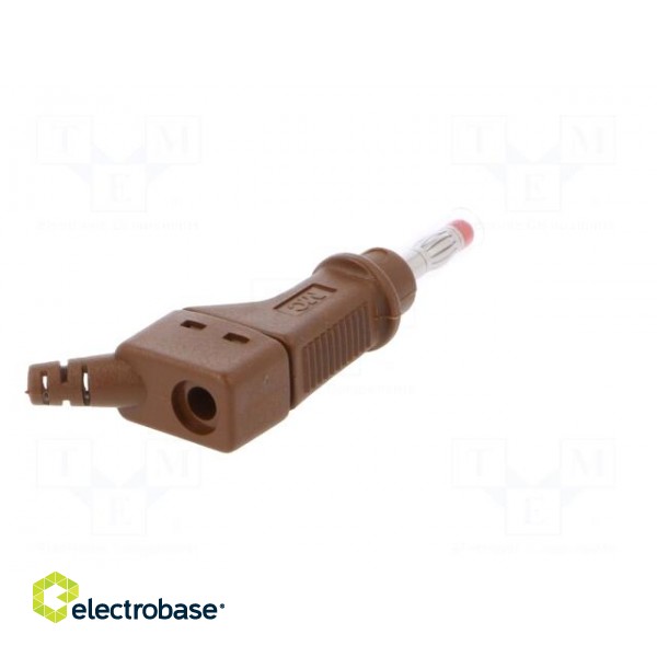 Plug | 4mm banana | 32A | 600V | brown | 2.5mm2 | on cable image 6