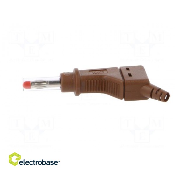 Plug | 4mm banana | 32A | 600V | brown | 2.5mm2 | on cable image 3