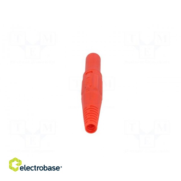 Plug | 4mm banana | 32A | 600V | red | insulated | Plating: nickel plated image 5