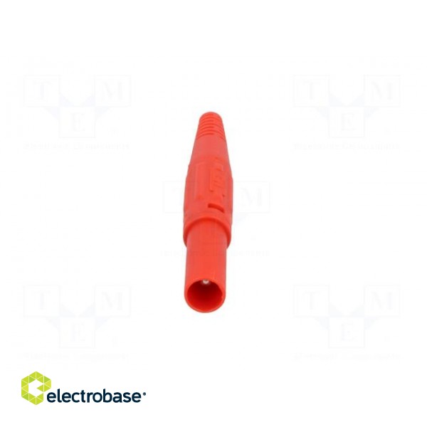 Plug | 4mm banana | 32A | 600V | red | insulated | Plating: nickel plated image 9
