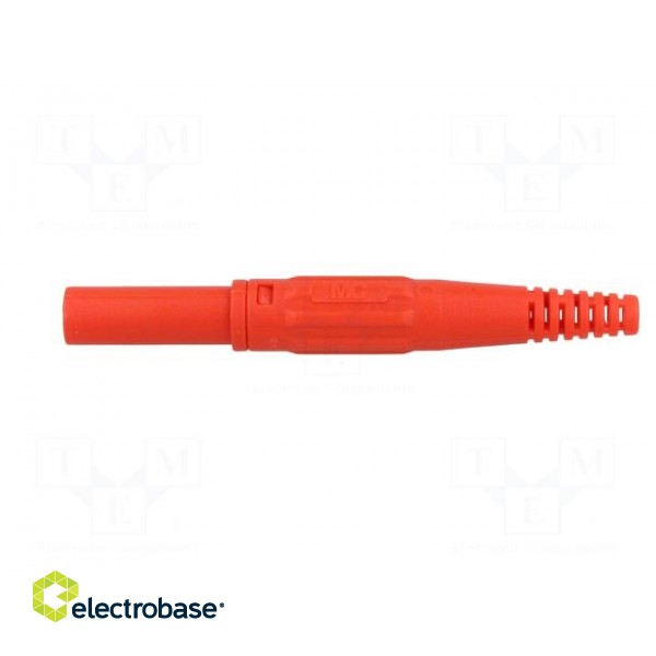 Plug | 4mm banana | 32A | 600V | red | insulated | Plating: nickel plated image 3