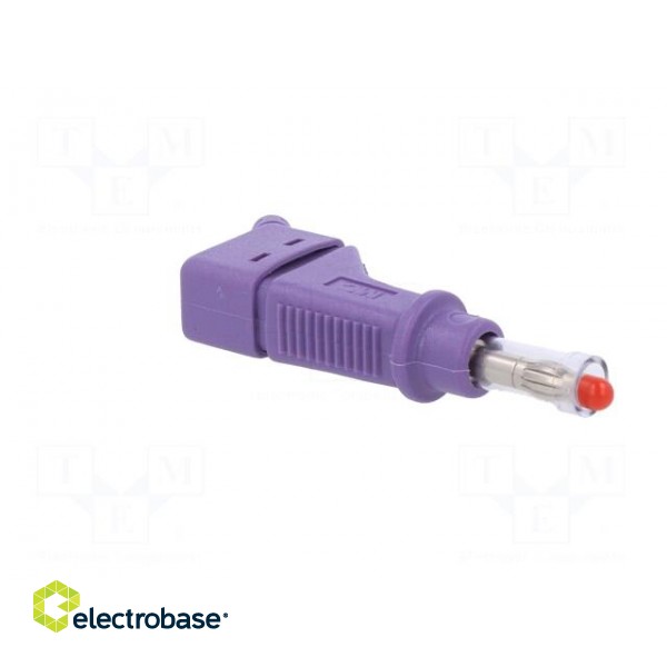 Plug | 4mm banana | 32A | 600V | violet | 2.5mm2 | on cable image 8