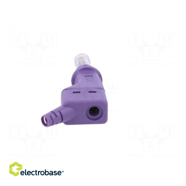 Plug | 4mm banana | 32A | 600V | violet | 2.5mm2 | on cable image 5