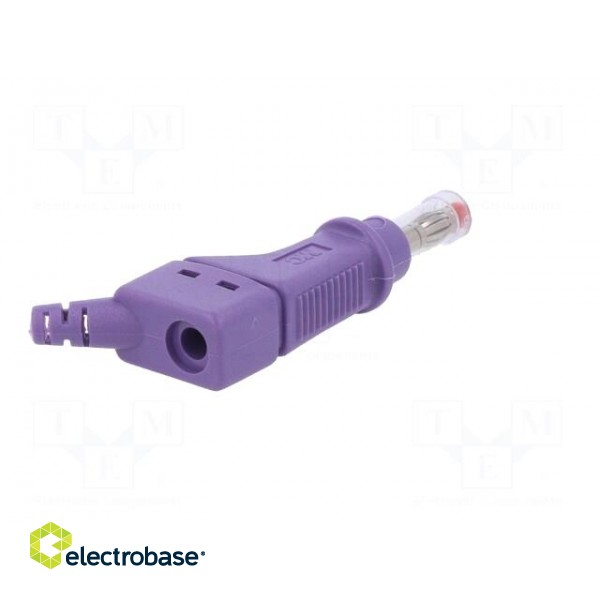 Plug | 4mm banana | 32A | 600V | violet | 2.5mm2 | on cable image 6
