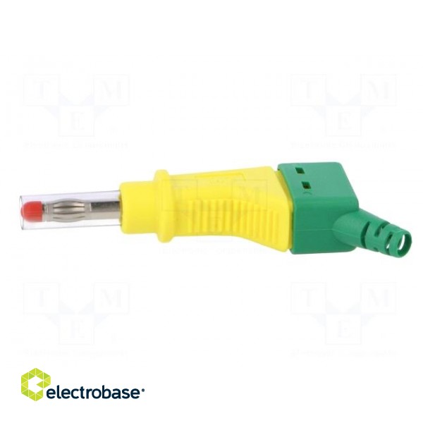 Plug | 4mm banana | 32A | yellow-green | 2.5mm2 | Mounting: on cable paveikslėlis 3