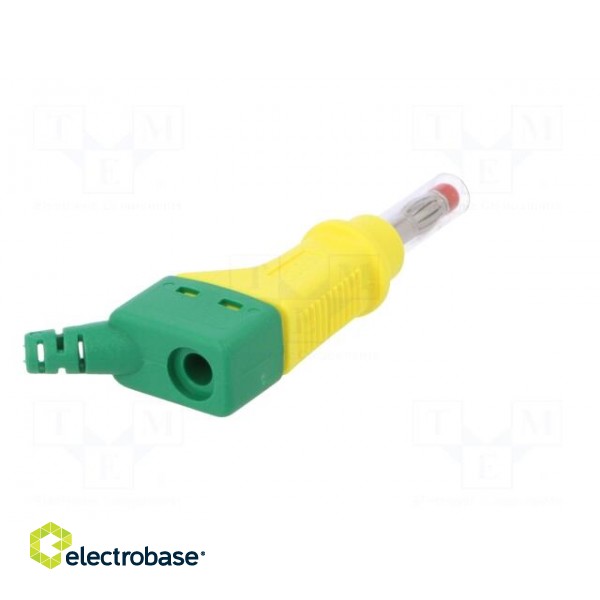 Plug | 4mm banana | 32A | 600V | yellow-green | 2.5mm2 | on cable image 6