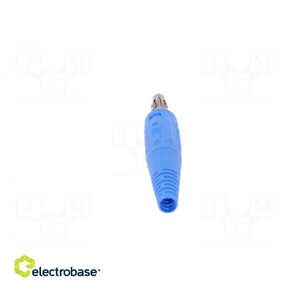 Plug | 4mm banana | 32A | 60V | blue | non-insulated | 2.5mm2 image 5