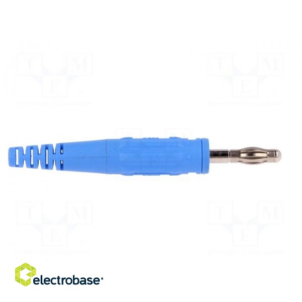 Plug | 4mm banana | 32A | 60V | blue | non-insulated | 2.5mm2 image 7