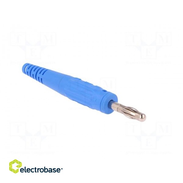 Plug | 4mm banana | 32A | 60V | blue | non-insulated | 2.5mm2 image 8