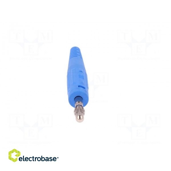 Plug | 4mm banana | 32A | 60V | blue | non-insulated | 2.5mm2 image 9