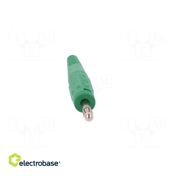 Plug | 4mm banana | 32A | 60V | green | non-insulated | 2.5mm2 | screw image 9
