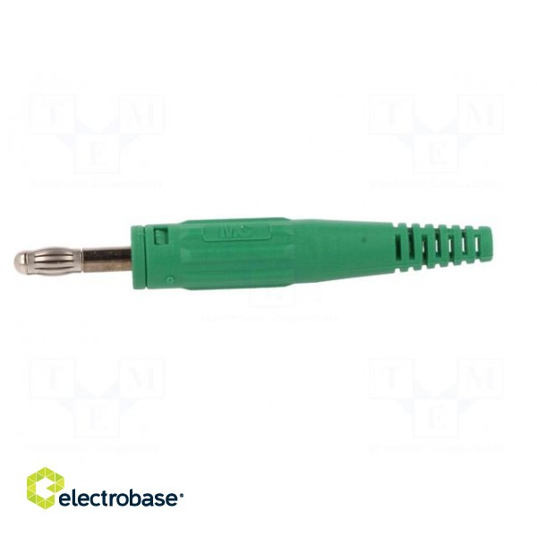 Plug | 4mm banana | 32A | 60V | green | non-insulated | 2.5mm2 image 3