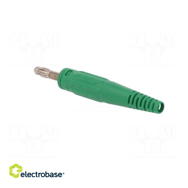 Plug | 4mm banana | 32A | 60V | green | non-insulated | 2.5mm2 image 4