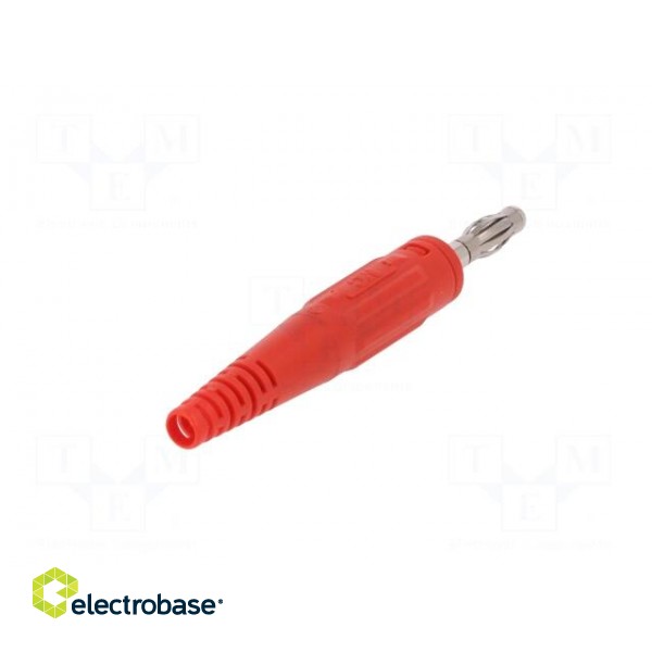 Plug | 4mm banana | 32A | 60V | red | non-insulated | 2.5mm2 image 6