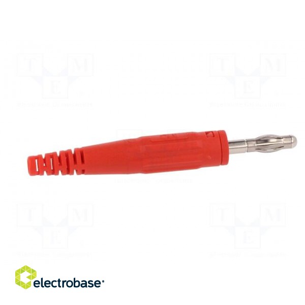 Plug | 4mm banana | 32A | 60V | red | non-insulated | 2.5mm2 image 7