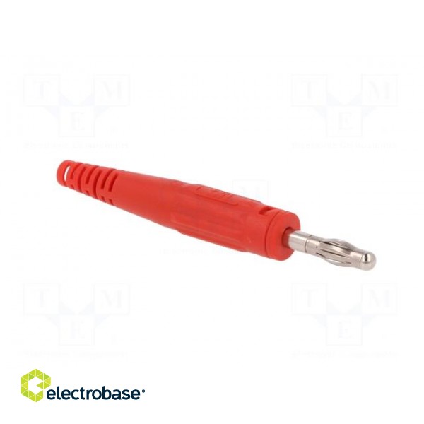 Plug | 4mm banana | 32A | 60V | red | non-insulated | 2.5mm2 image 8