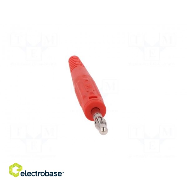 Plug | 4mm banana | 32A | 60V | red | non-insulated | 2.5mm2 | screw image 9