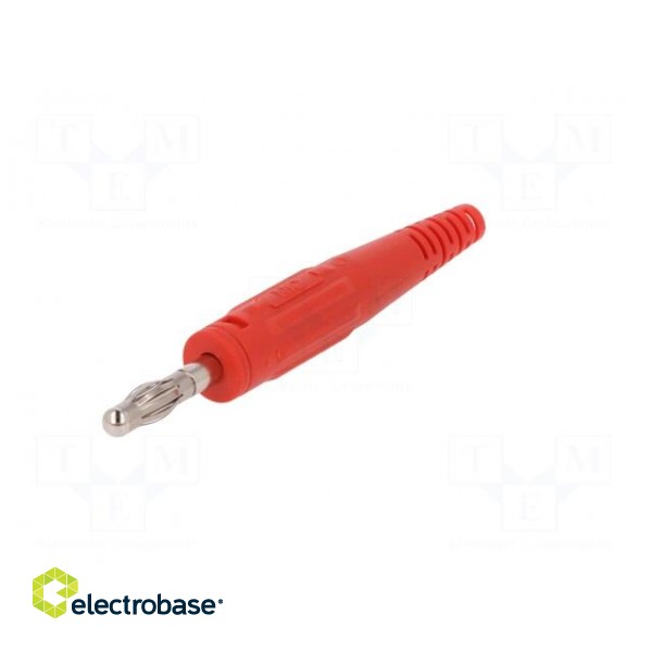 Plug | 4mm banana | 32A | 60V | red | non-insulated | 2.5mm2 image 2