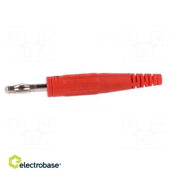 Plug | 4mm banana | 32A | 60V | red | non-insulated | 2.5mm2 image 3