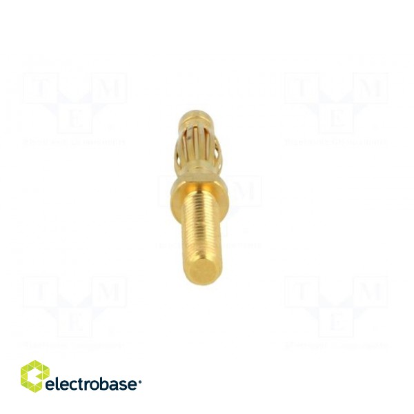 Plug | 4mm banana | 32A | 60VDC | 35mm | gold-plated | on panel,screw image 5