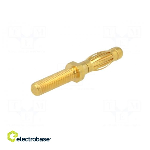 Plug | 4mm banana | 32A | 60VDC | 35mm | gold-plated | on panel,screw image 6