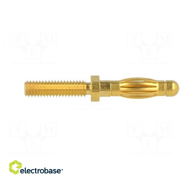 Plug | 4mm banana | 32A | 60VDC | 35mm | gold-plated | on panel,screw image 7