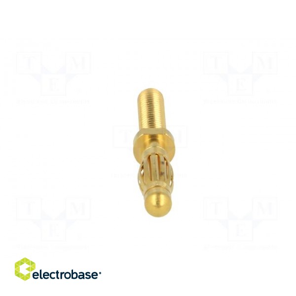 Plug | 4mm banana | 32A | 60VDC | 35mm | gold-plated | on panel,screw image 9