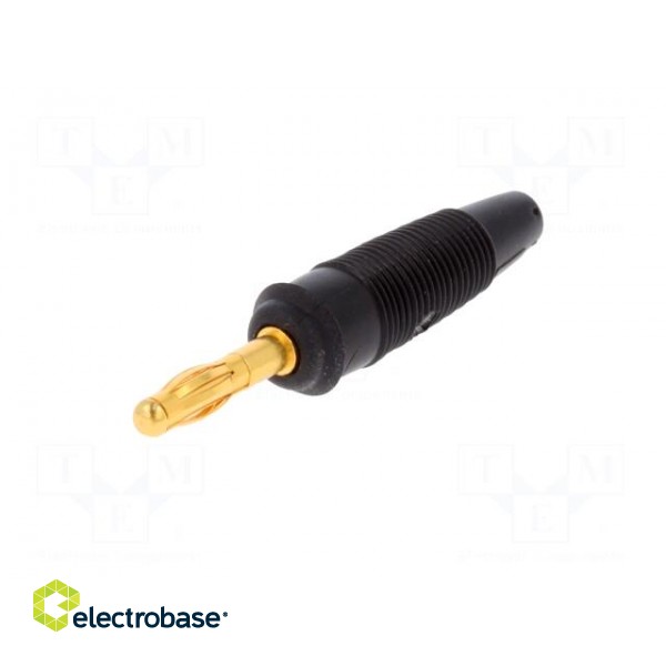 Plug | 4mm banana | 32A | 60VDC | black | non-insulated | for cable | 3mΩ image 2
