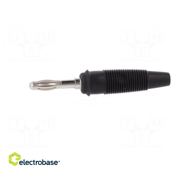 Plug | 4mm banana | 32A | 60VDC | black | non-insulated | for cable | 3mΩ paveikslėlis 3