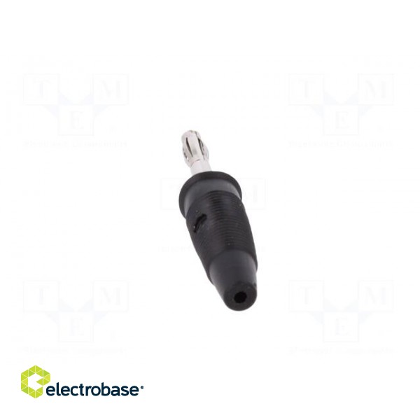 Plug | 4mm banana | 32A | 60VDC | black | non-insulated | for cable | 3mΩ image 5