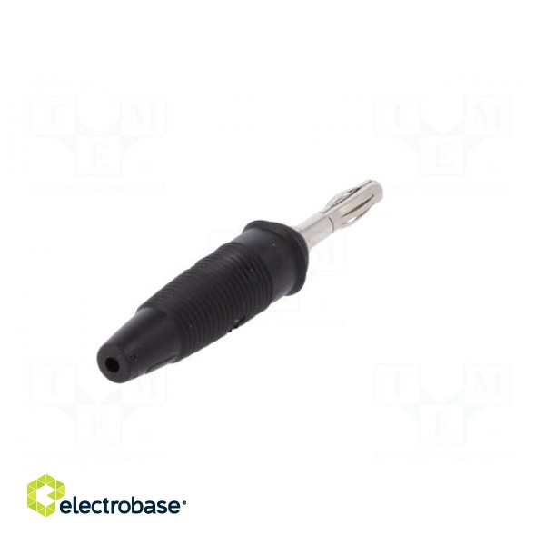 Plug | 4mm banana | 32A | 60VDC | black | non-insulated | for cable | 3mΩ фото 6