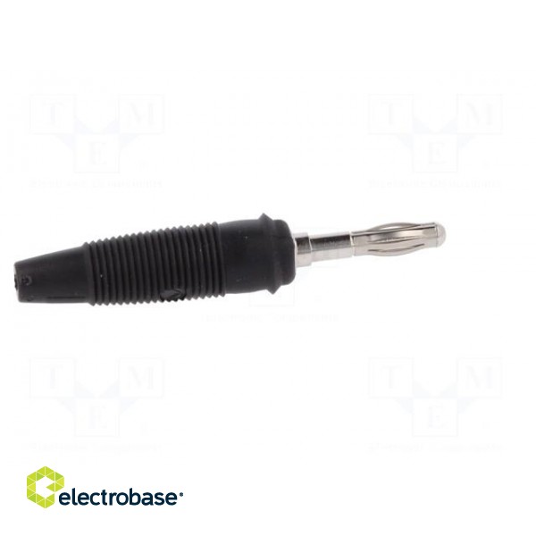 Plug | 4mm banana | 32A | 60VDC | black | non-insulated | for cable | 3mΩ фото 7