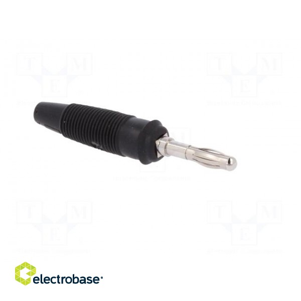 Plug | 4mm banana | 32A | 60VDC | black | non-insulated | for cable | 3mΩ фото 8