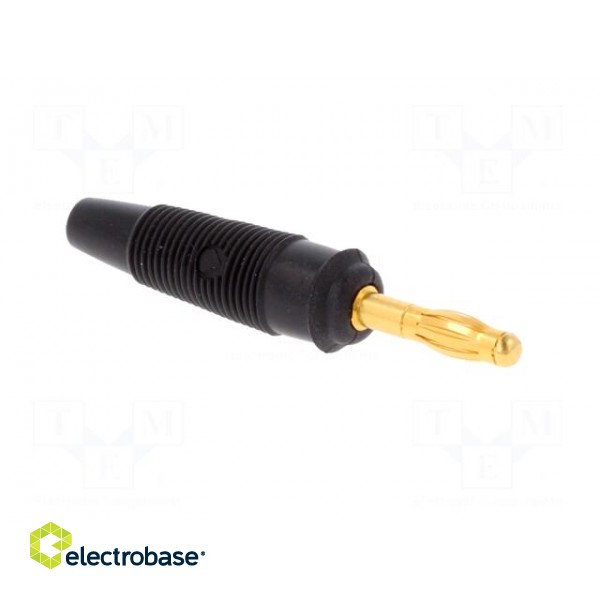 Plug | 4mm banana | 32A | 60VDC | black | non-insulated | for cable | 3mΩ image 8